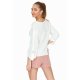Ivory D Ring Tab Sleeve Jumper