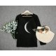 Celestial Crescent Moon Casual Top