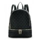 FASHIONABLE SMALL DUO ZIP BACKPACK H2009 - BLACK B
