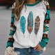 Modern Print Long Sleeve Top