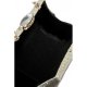 WOMEN CLUTCH PURSE HARD CASE SHINY EVENING BAG GLITTER HANDBAG WITH CHAIN STRAP - GOLD