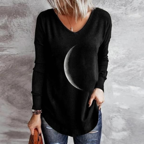 Celestial Crescent Moon Casual Top