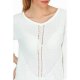Ivory D Ring Tab Sleeve Jumper