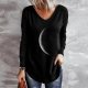 Celestial Crescent Moon Casual Top