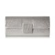 DAZZLING BLING RHINESTONE WEDDING EVENING PARTY CLUTCH HANDBAG PURSE - SILVER