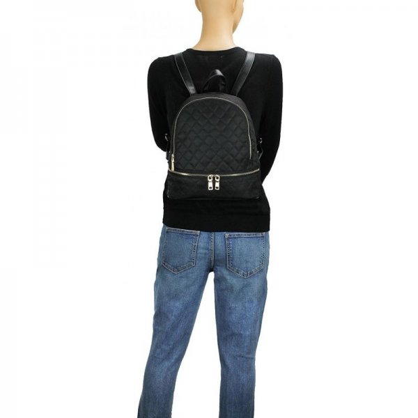 FASHIONABLE SMALL DUO ZIP BACKPACK H2009 - BLACK B