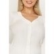Ivory V Neck Short Rib Cardi