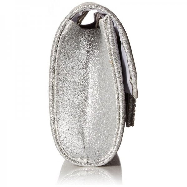 DAZZLING BLING RHINESTONE WEDDING EVENING PARTY CLUTCH HANDBAG PURSE - SILVER