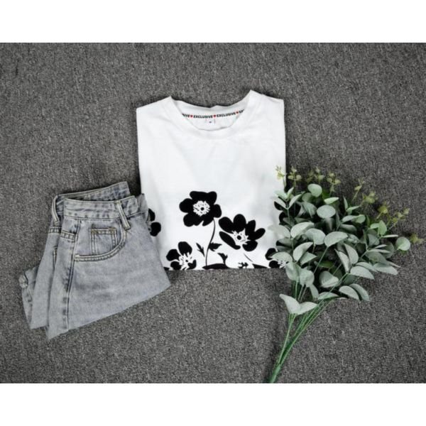 Stylish Print Round Neck Long Sleeve Top
