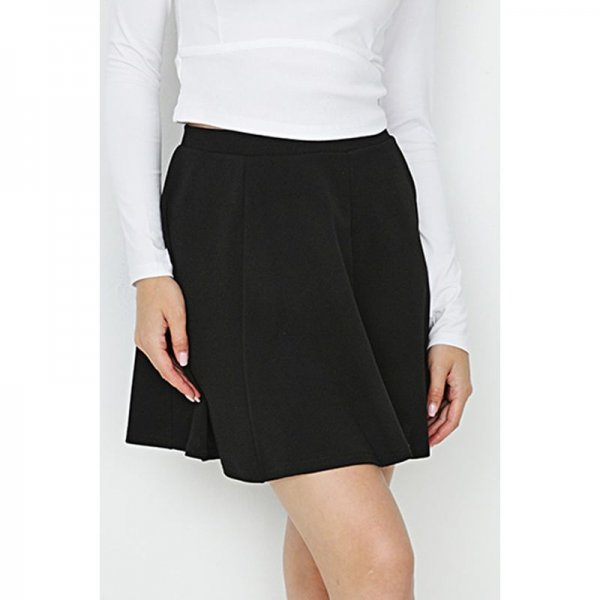 Black Skater Mini Skirt