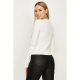 Ivory V Neck Short Rib Cardi
