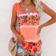 Chic Print V-Neck Sleeveless Top
